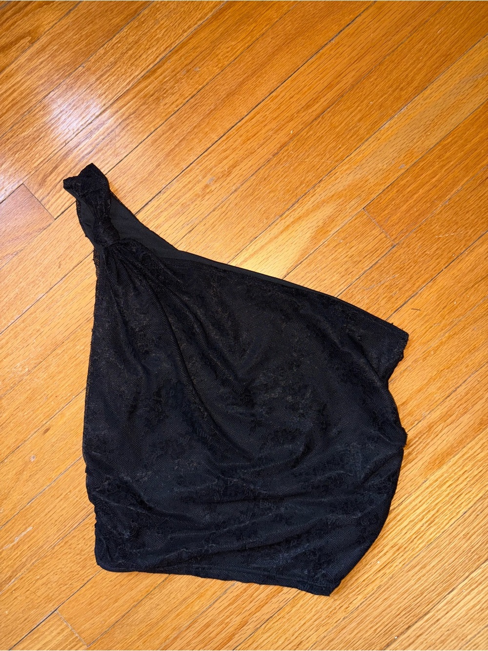 SHEIN Black One-Shoulder Tank Top